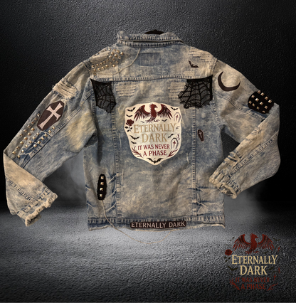 Eternally Dark Custom Studded Denim Jacket
