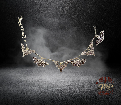 🦇 Nocturnal Flight (Bat Charm Bracelet)